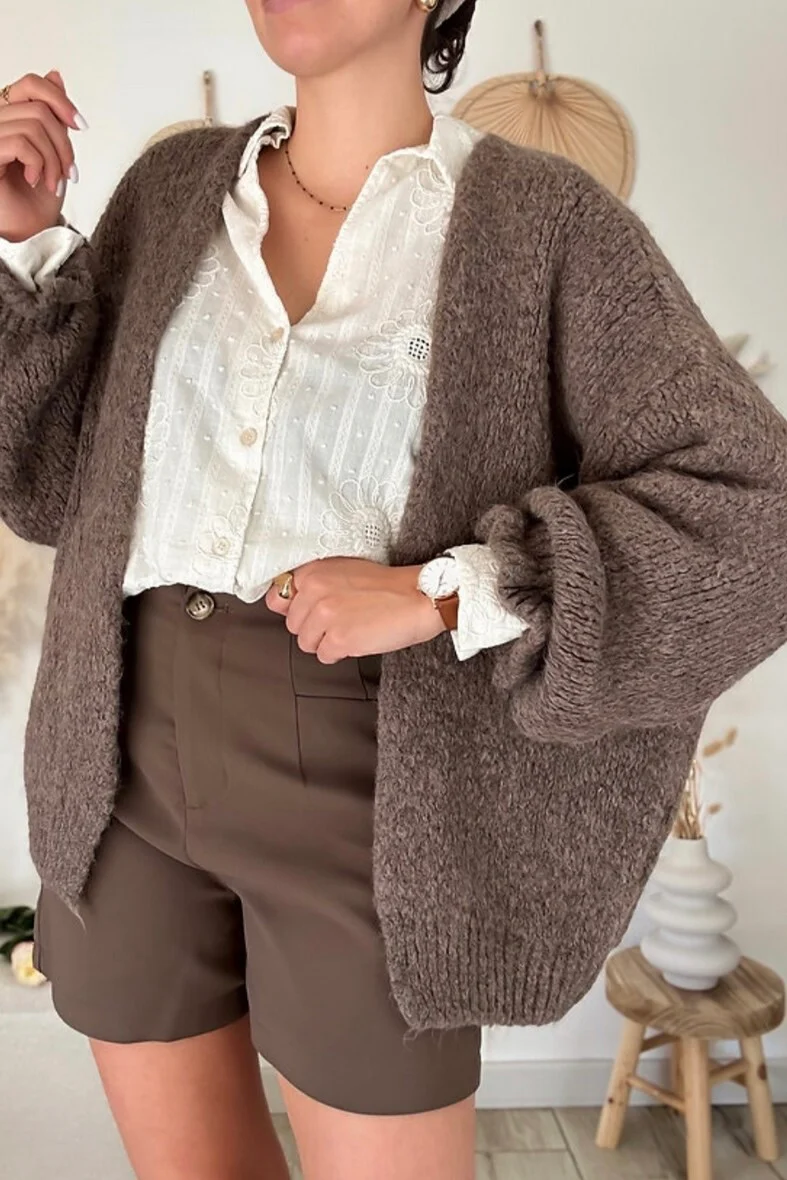 Ruffle Knit | Light Maroon - Image 3