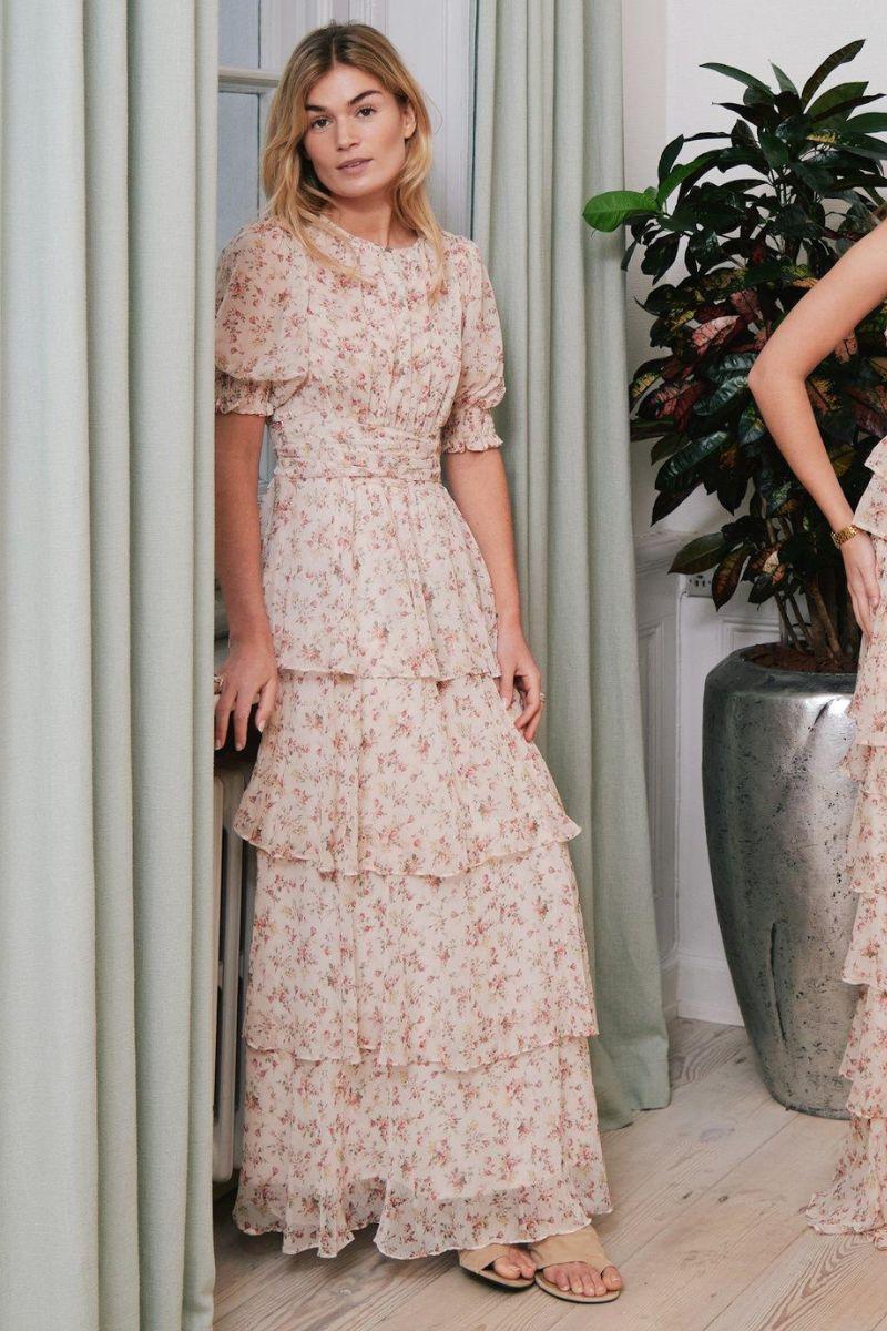 Sable Meadow Printed Dress | Creme | Kjole fra Neo Noir - Image 3