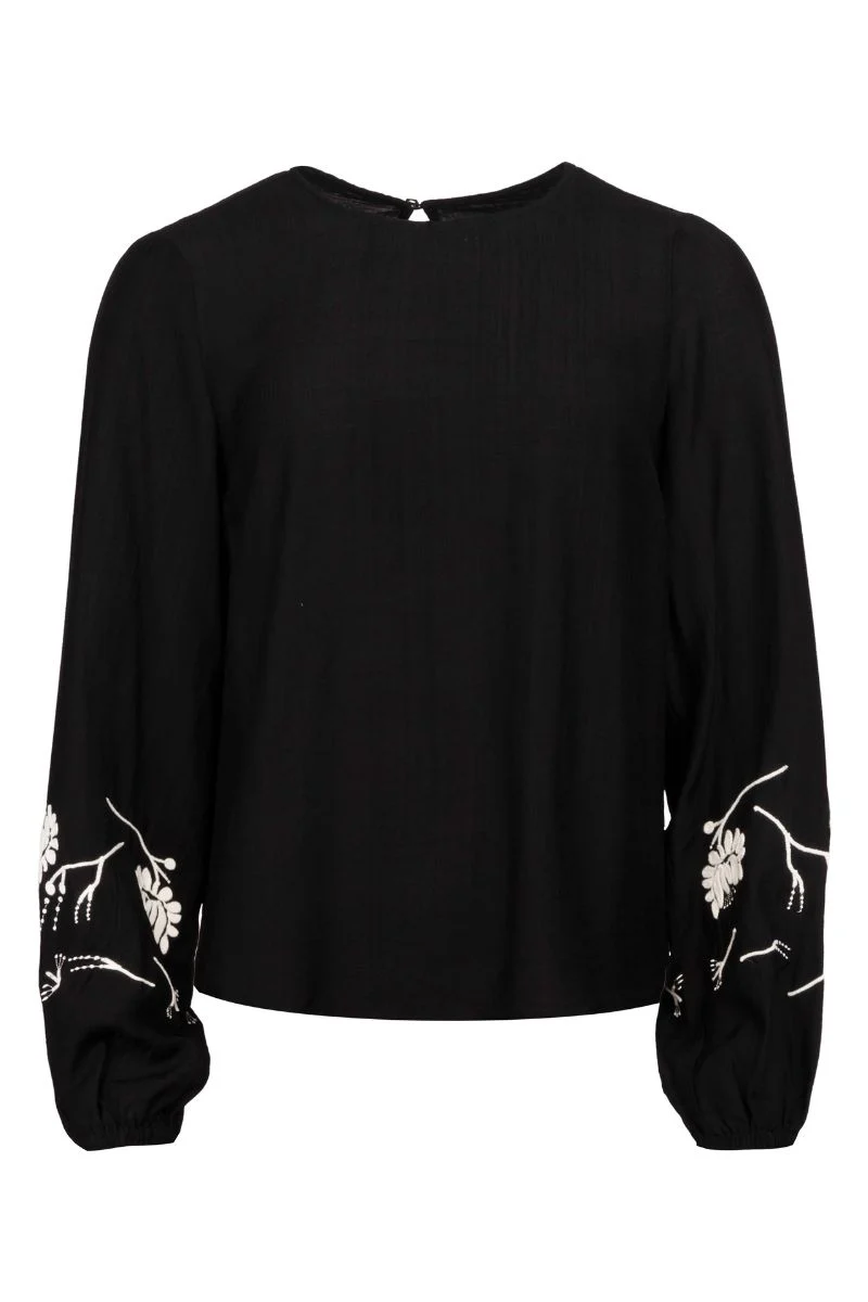 Sada Ls Blouse | Black | Bluse fra Liberté - Image 3