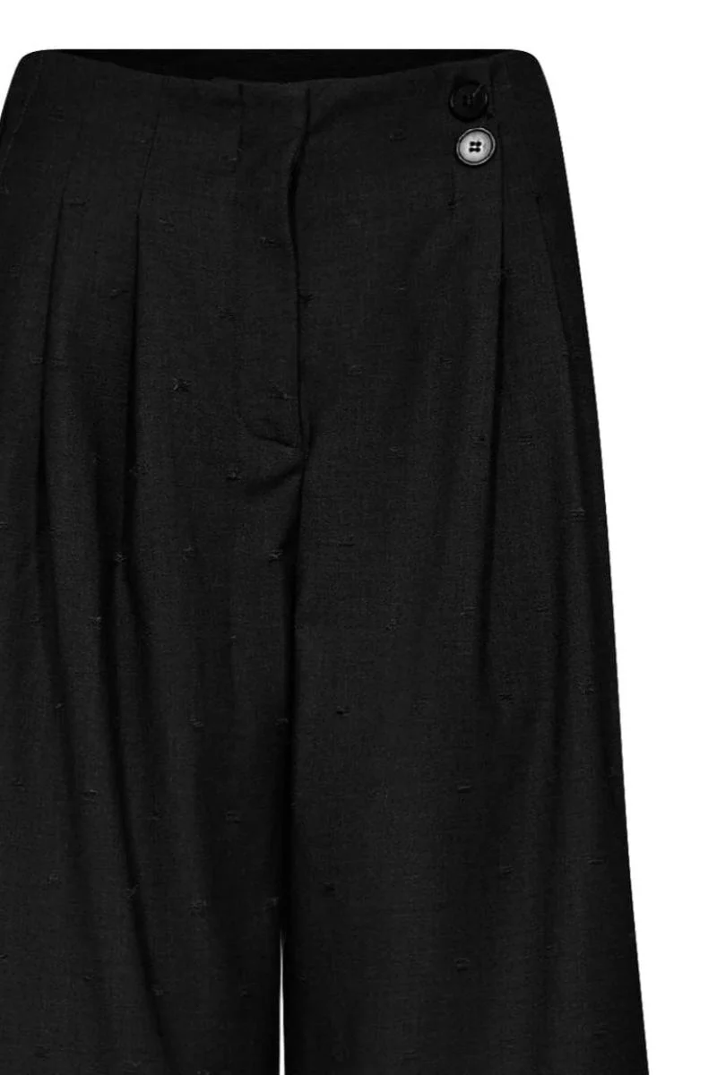 Saga Pleat Pant 31566 | Black | Bukser fra Co'couture - Image 4