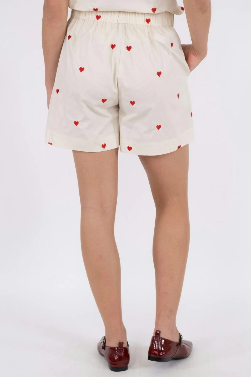 Sakuri Hearts Shorts | Creme | Shorts fra Neo Noir - Image 6