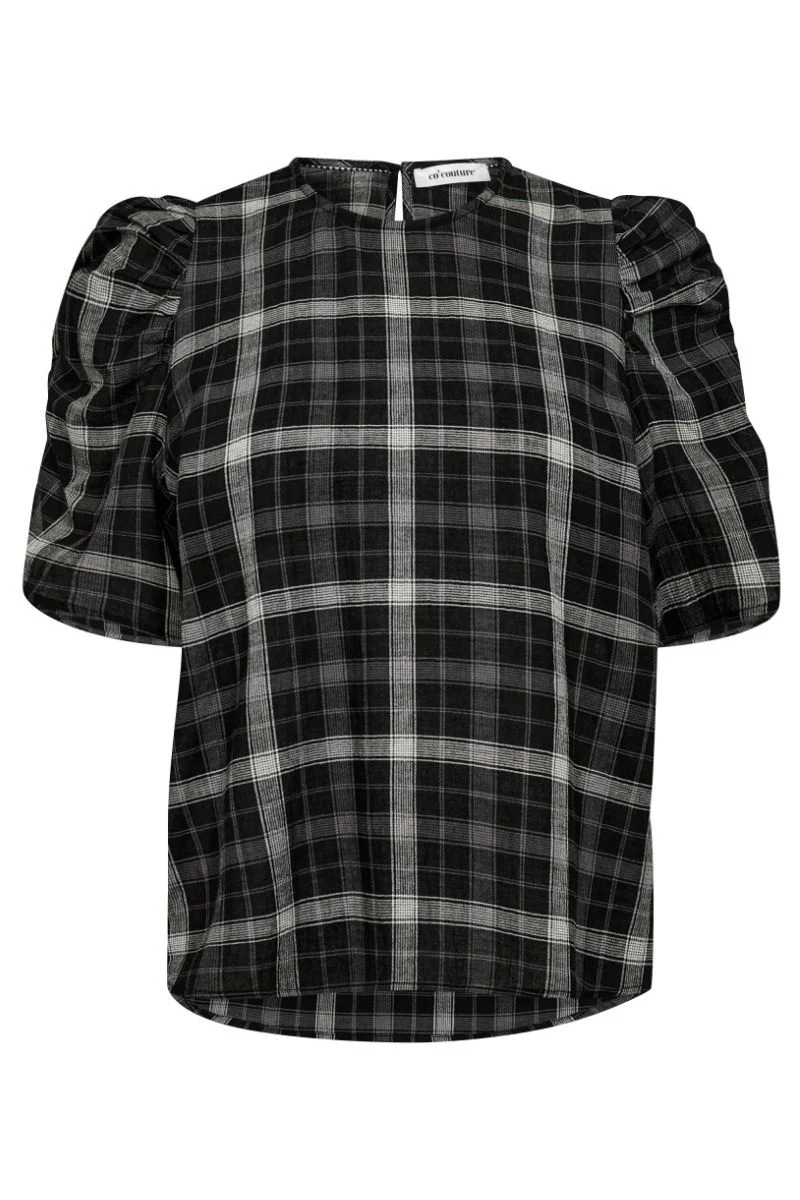 Sally Check SS Blouse 35881 | Black | Top fra Co'couture - Image 2