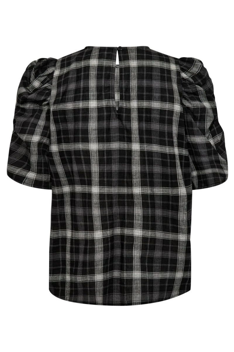 Sally Check SS Blouse 35881 | Black | Top fra Co'couture - Image 4