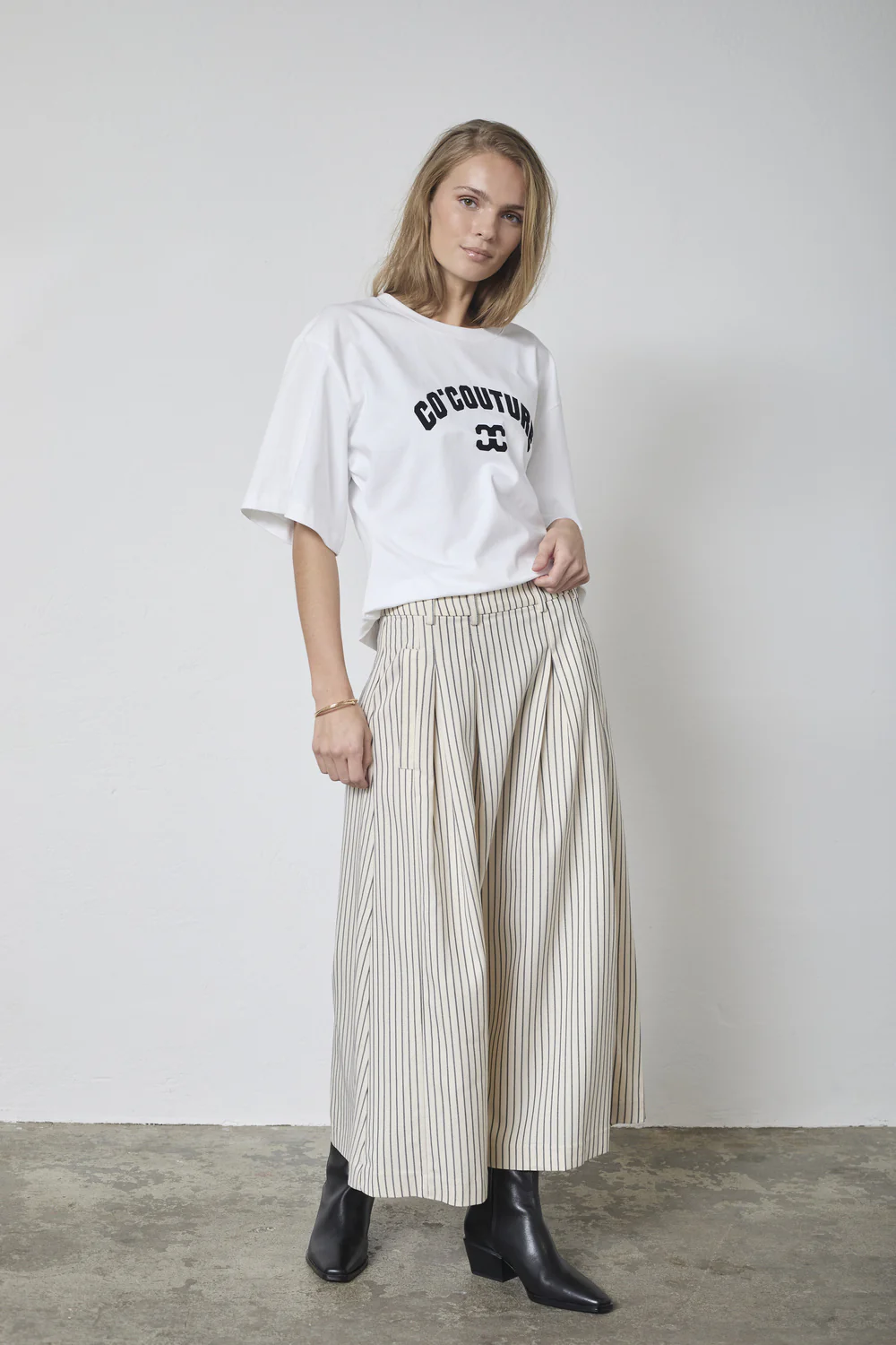Salvie Anya Pleat Skirt 44016 | White | Nederdel fra Co'couture - Image 3