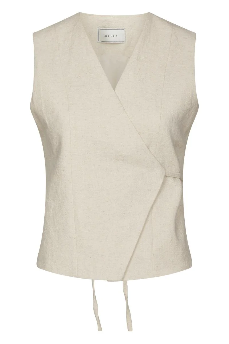 Samara Ramie Waistcoat | Natural | Vest fra Neo Noir - Image 2