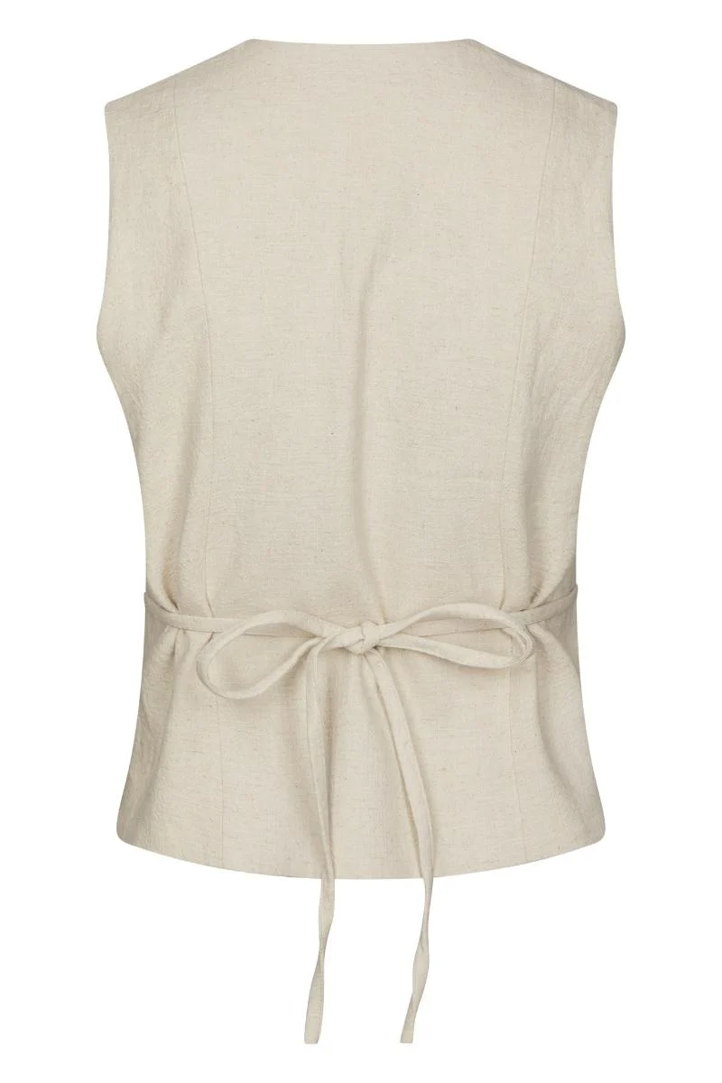 Samara Ramie Waistcoat | Natural | Vest fra Neo Noir - Image 6