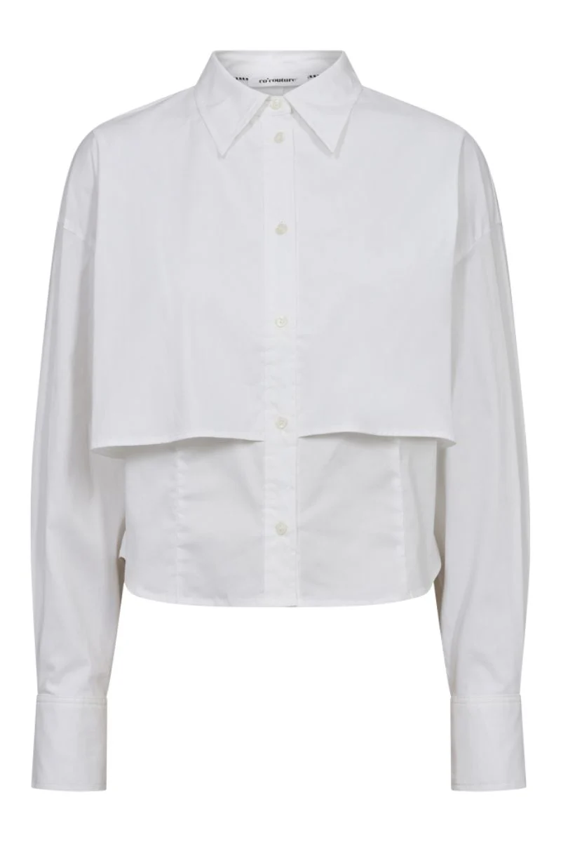 Sandy Double Layer Shirt 35675 | White | Bluse fra Co'couture - Image 2