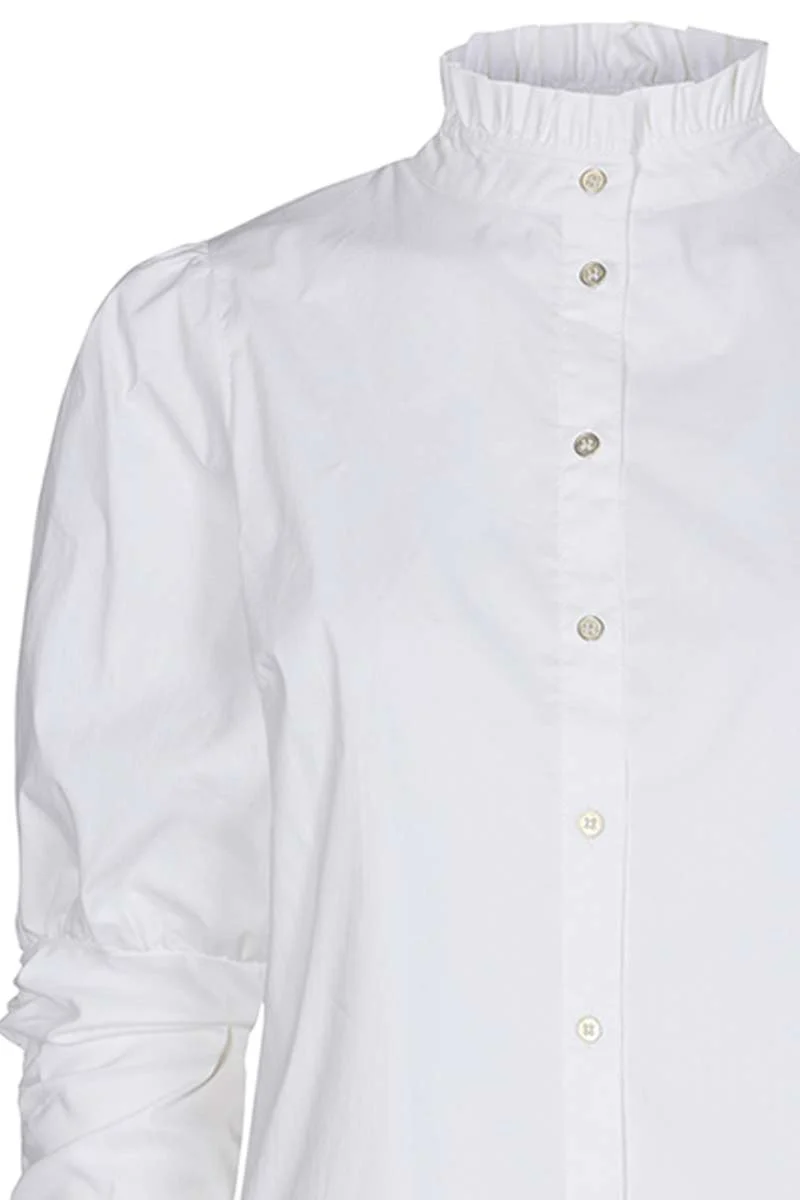Sandy Poplin Puff Shirt | White | Skjorte fra Co'couture - Image 4
