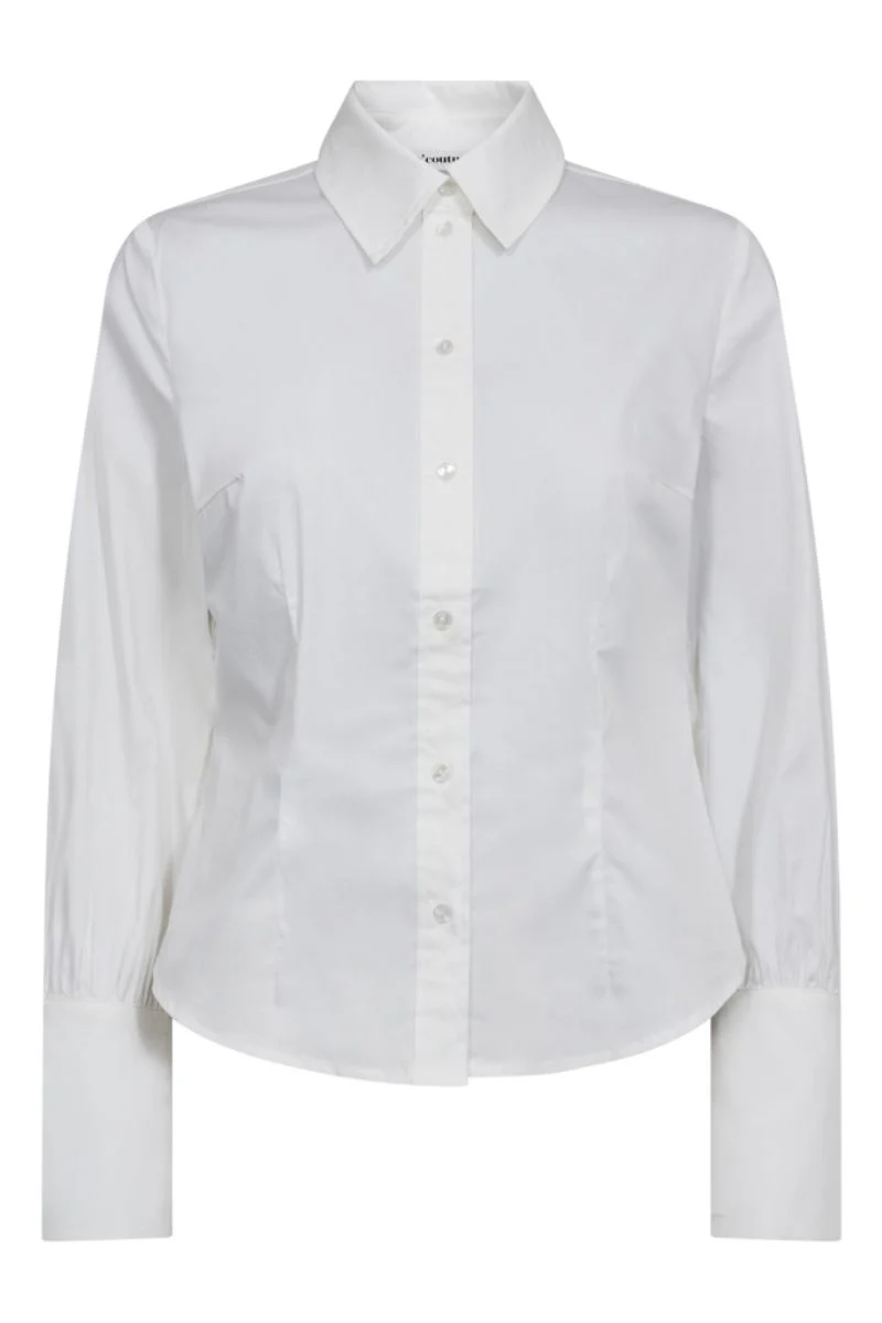 Sanna Pearl Cuff Shirt 35759 | White | Bluse fra Co'couture - Image 2