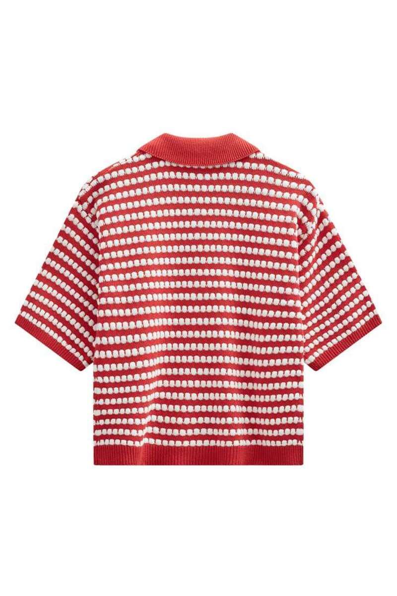 Sarif Pullover 207608 | True Red W. Star Off-White | Strik fra Freequent - Image 5
