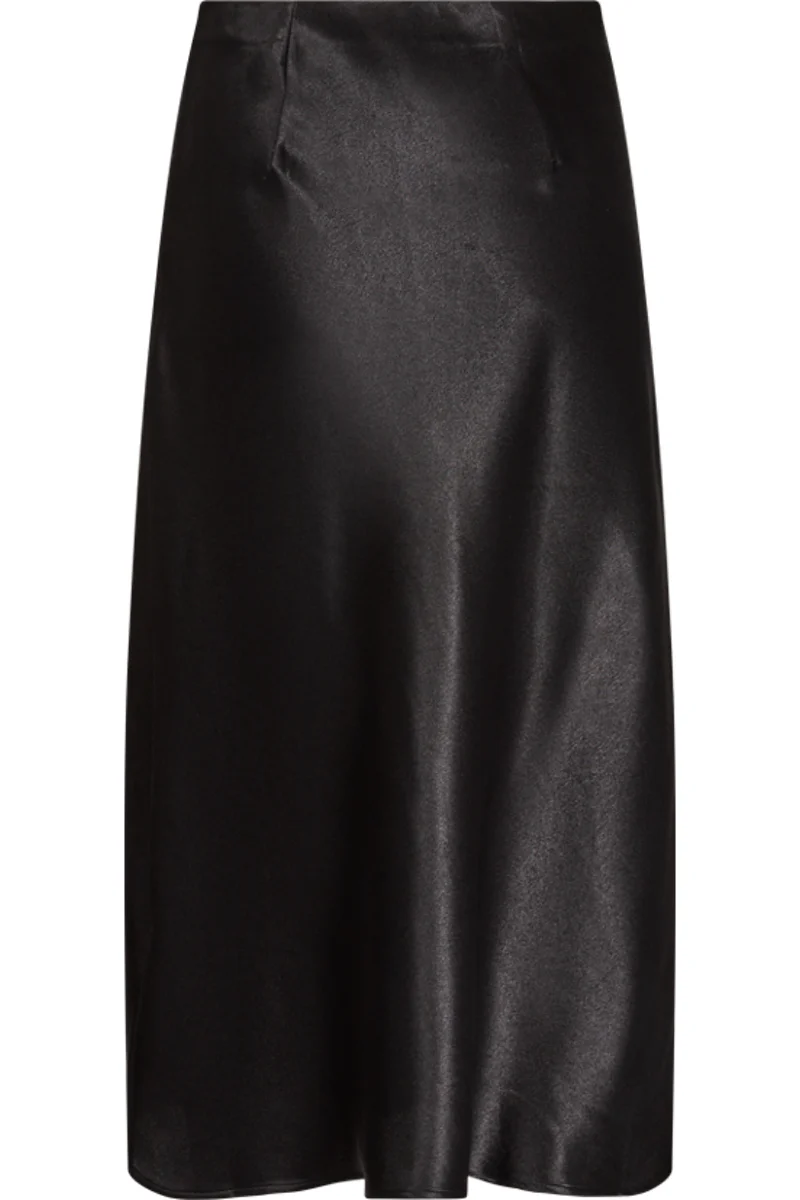 Satin Skirt | Black | Nederdel fra Freequent - Image 4