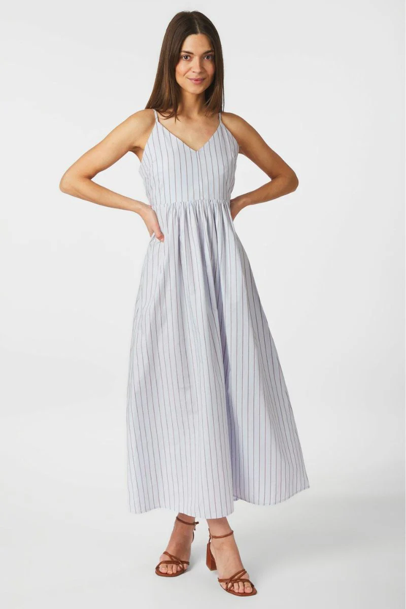 Savani Stripe Dress | Light Blue | Kjole fra Neo Noir - Image 4