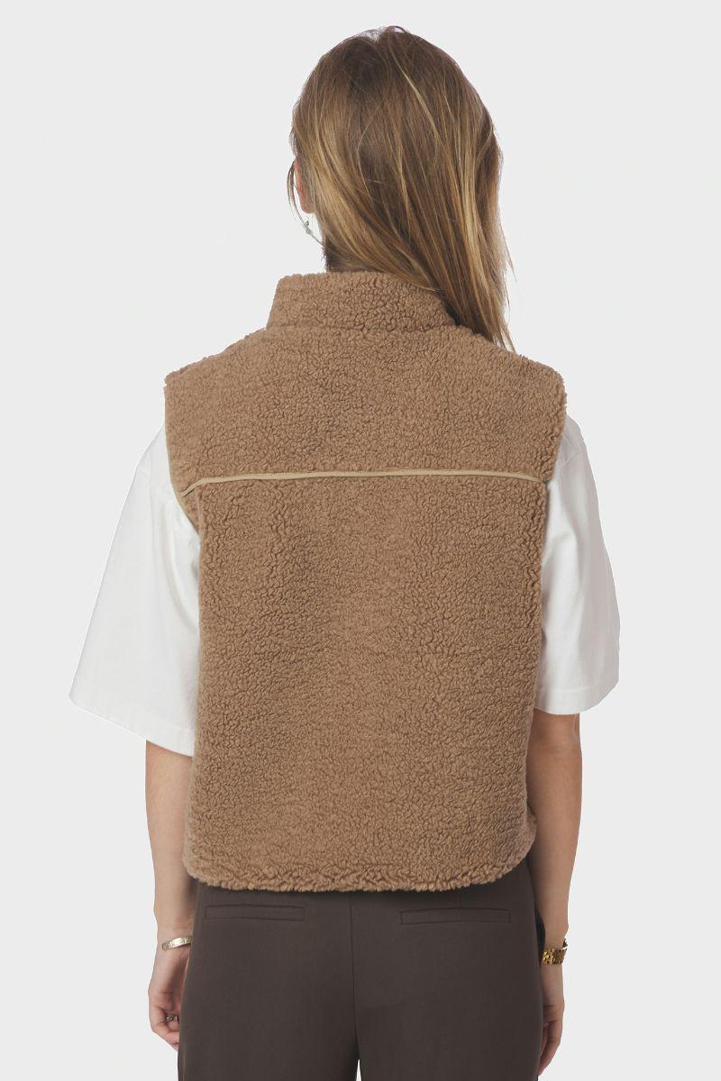 Scout Teddy Waistcoat | Taupe | Vest fra Neo Noir - Image 8