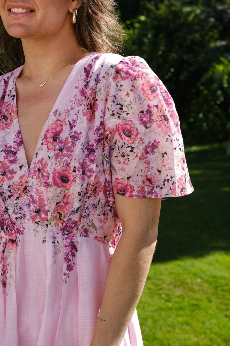Serna Flower Print Dress | Light Pink | Kjole fra Neo Noir - Image 6