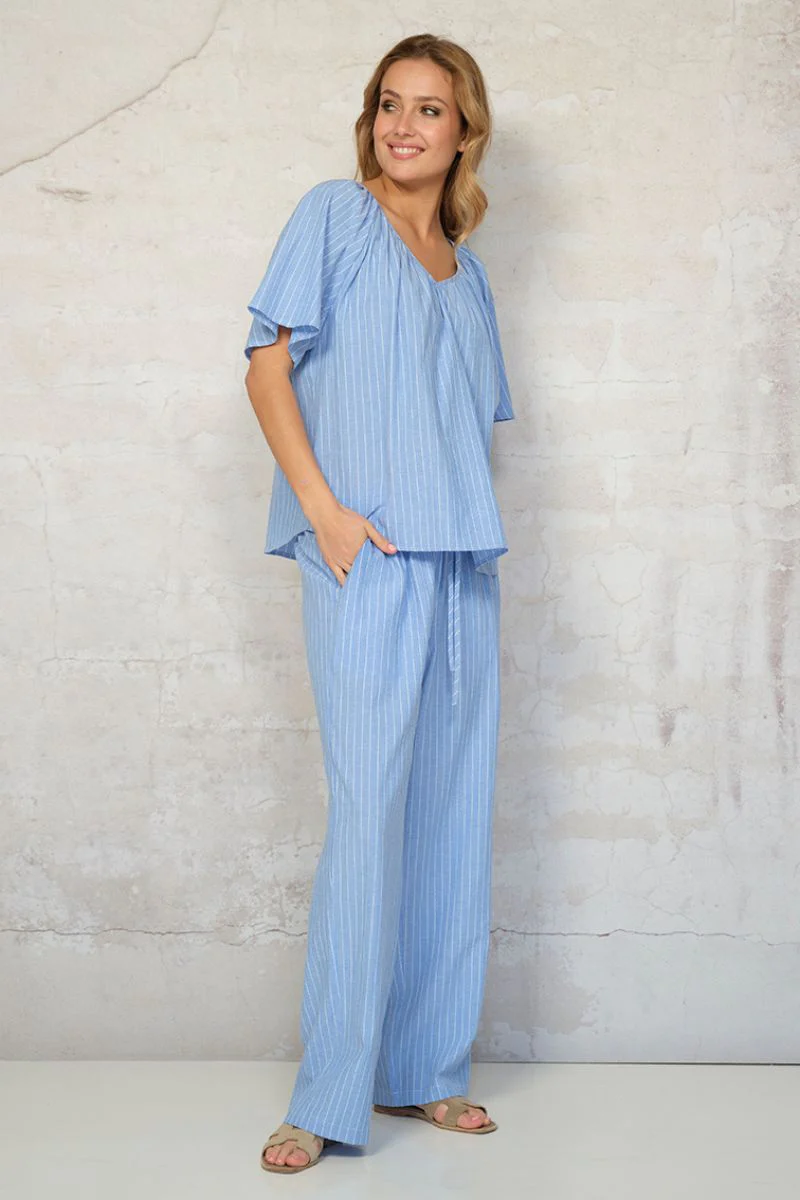 Sharon Pants 2509 | Blue | Pants fra Prepair - Image 4