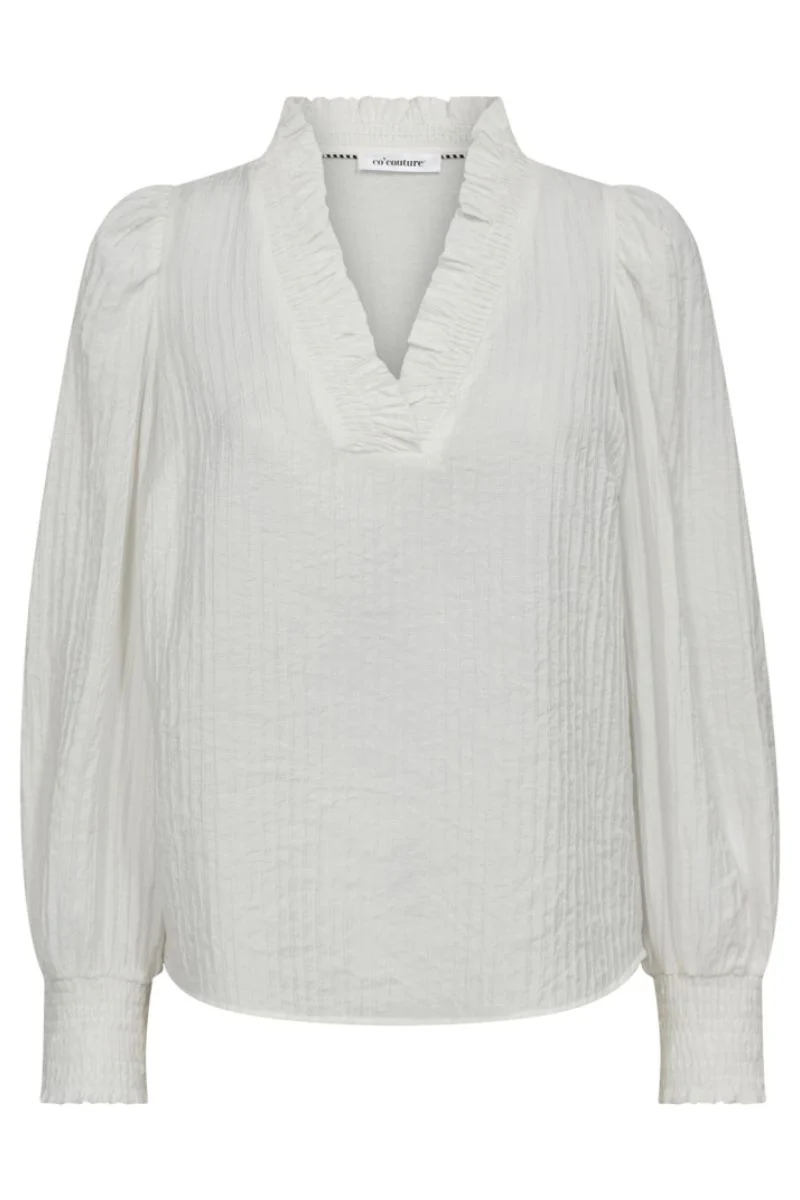 Shina V-Blouse 35922 | Off white | Bluse fra Co'couture - Image 2