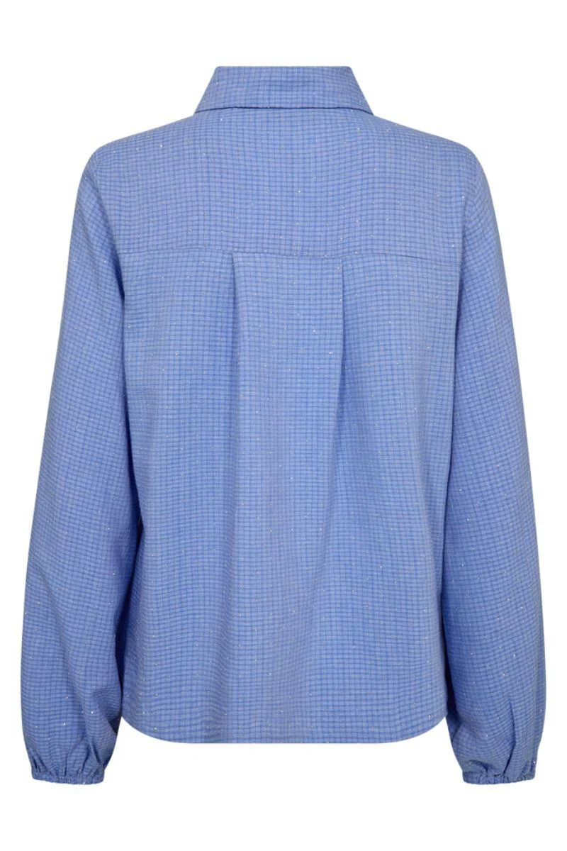Shine Shirt 206829 | Wedgewood Melange | Shirt fra Freequent - Image 4