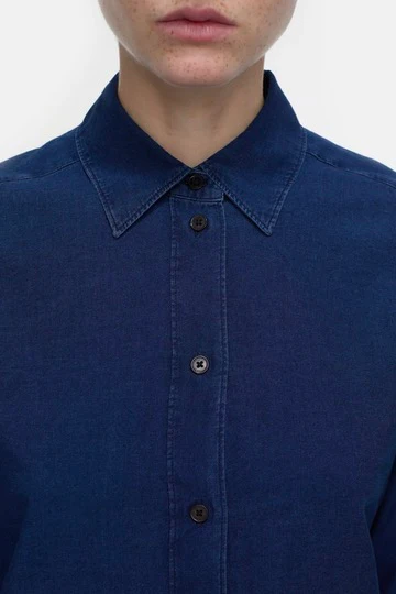 Cotton shirt blouse | Blå | Skjorte fra Closed - Image 3