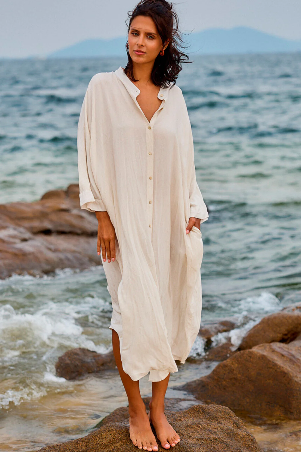 Molly Embroidery Kimono Dress | Kjole fra Avery - Image 4