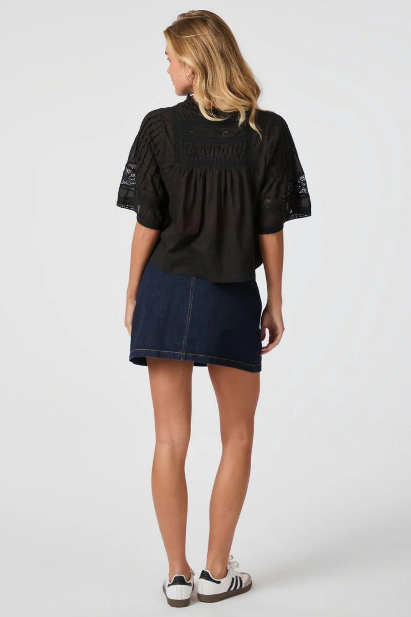 Siama S Voile Blouse | Black | Bluse fra Neo Noir - Image 7