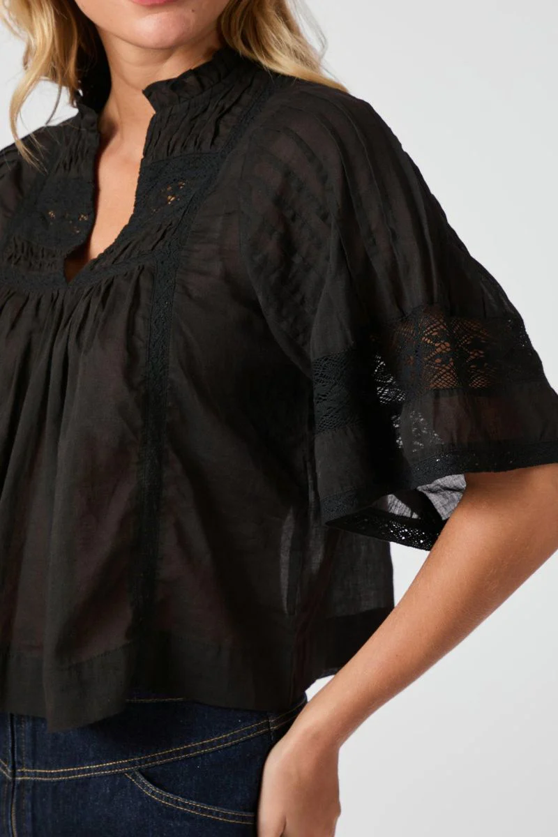 Siama S Voile Blouse | Black | Bluse fra Neo Noir - Image 8