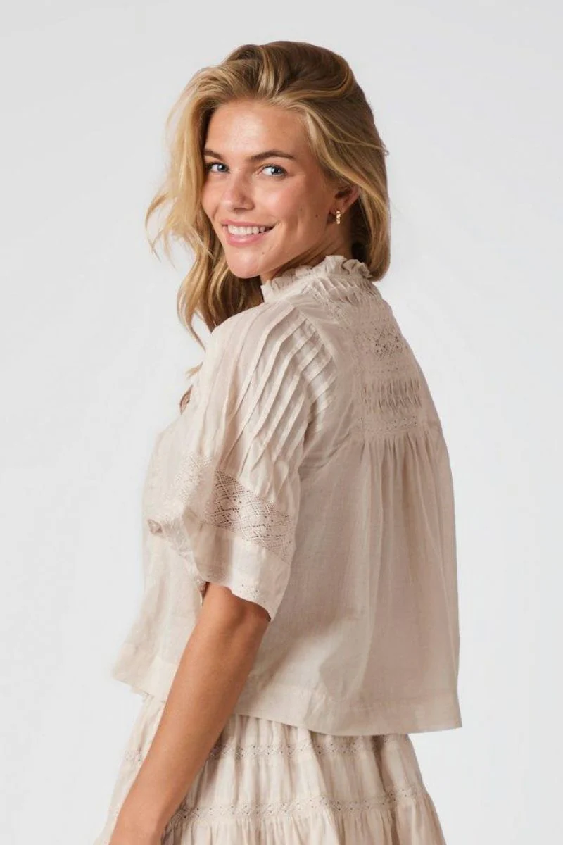 Siama S Voile Blouse | Ivory | Bluse fra Neo Noir - Image 10