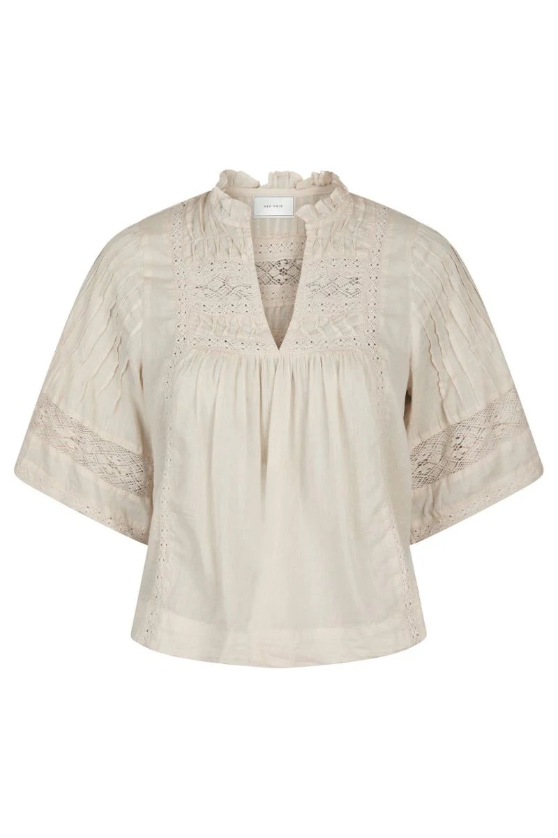 Siama S Voile Blouse | Ivory | Bluse fra Neo Noir - Image 2