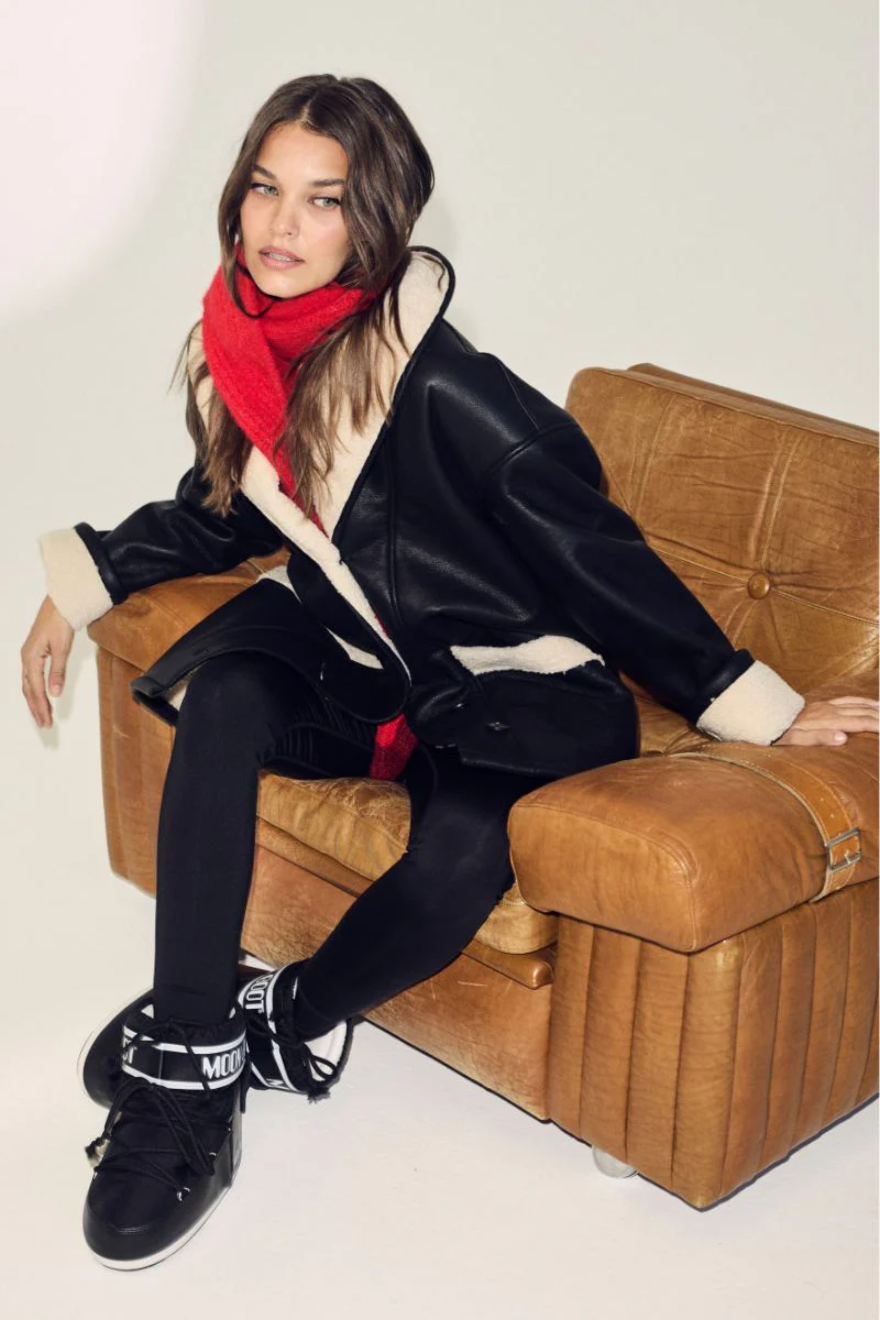 SibbaCC Shearling Box Jacket | Black | Jakke fra Co'Couture - Image 2