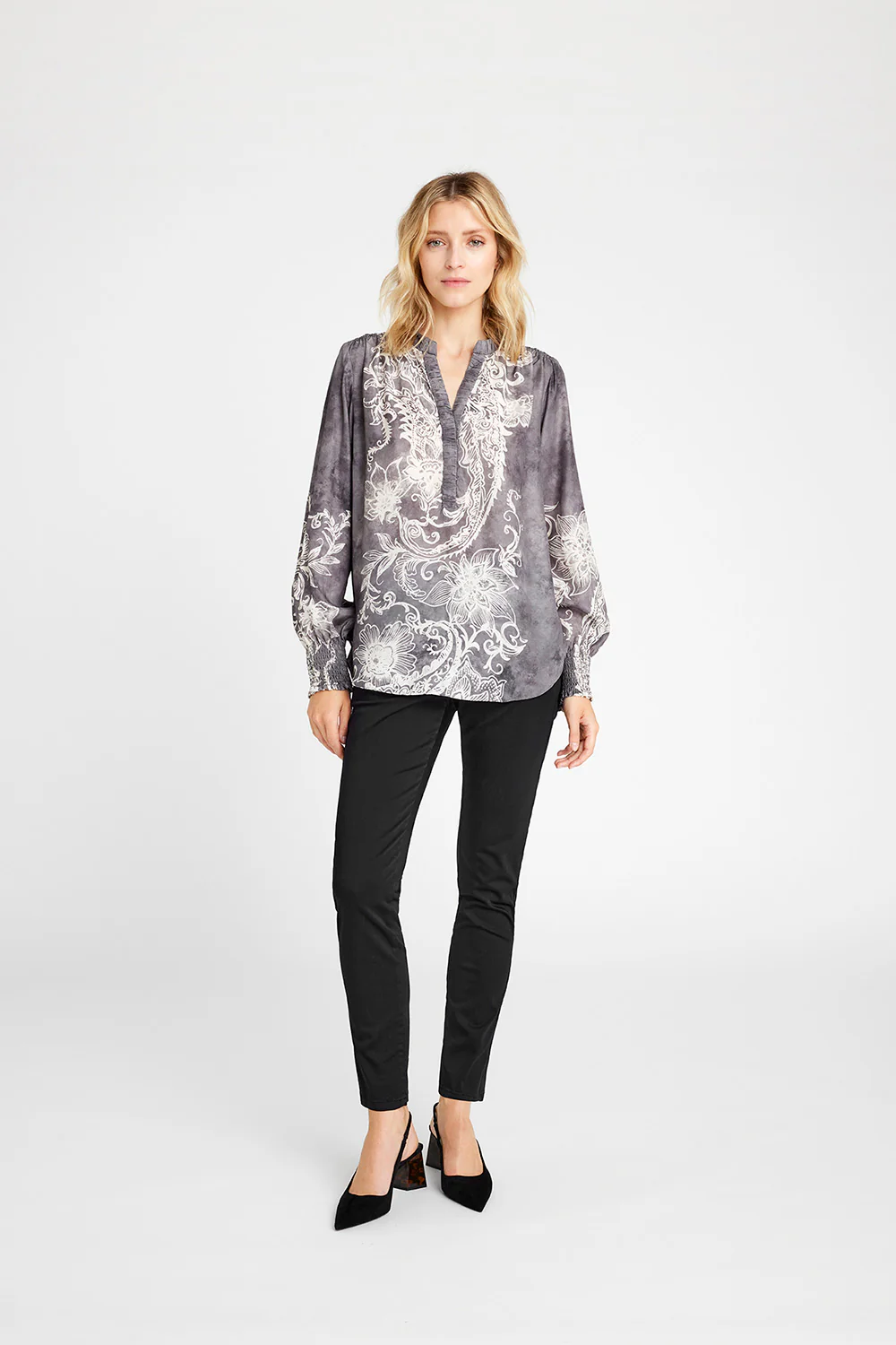 Sikka blouse 54628 | Dark Grey | Skjorte fra Gustav - Image 4