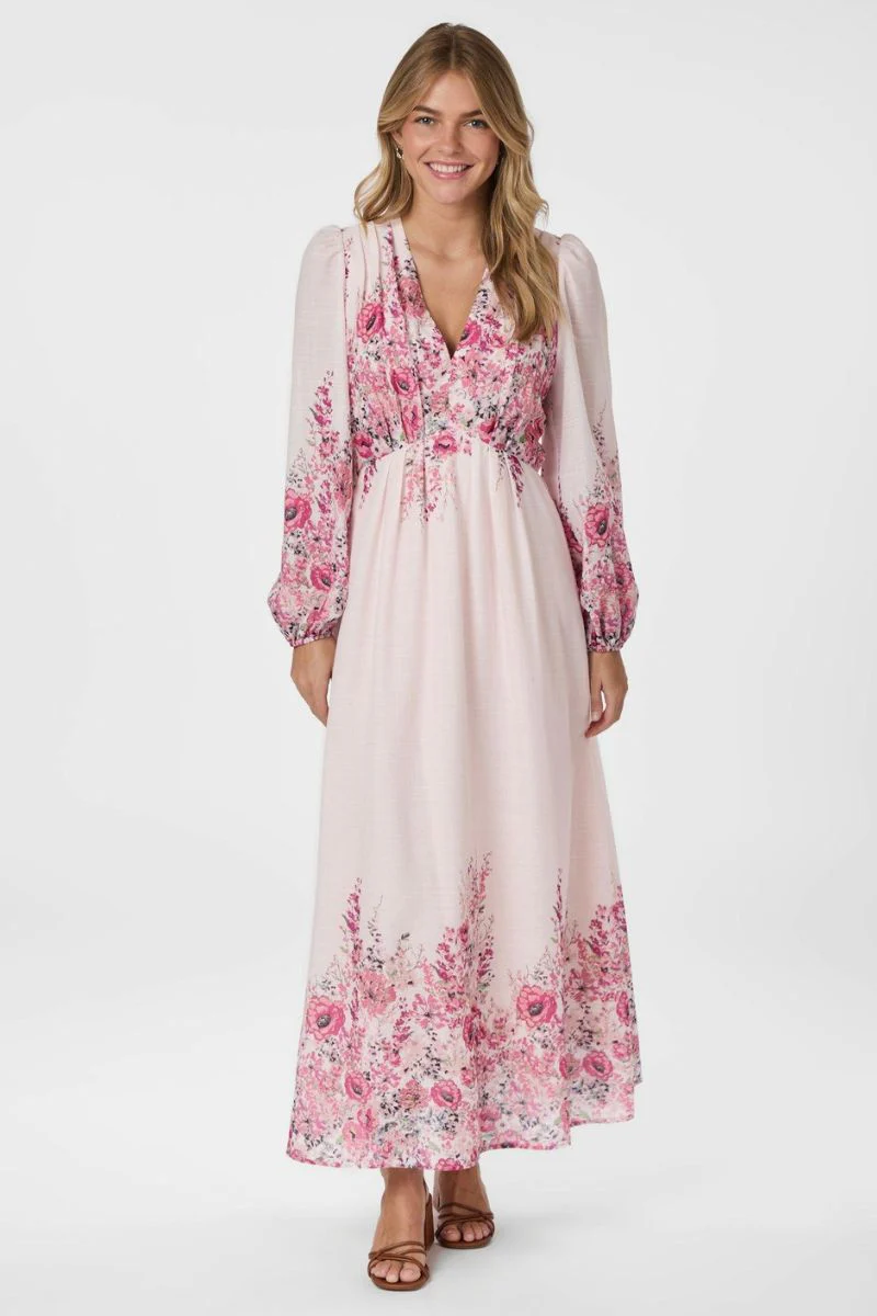 Silfi Flower Print Dress | Rose | Kjole fra Neo Noir - Image 2