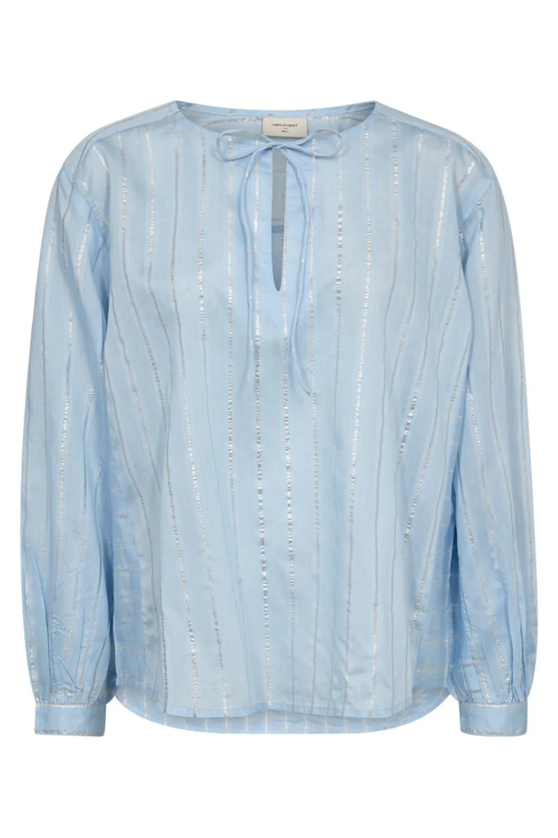 Simi Blouse | Chambray Blue W. Silver | Bluse fra Freequent