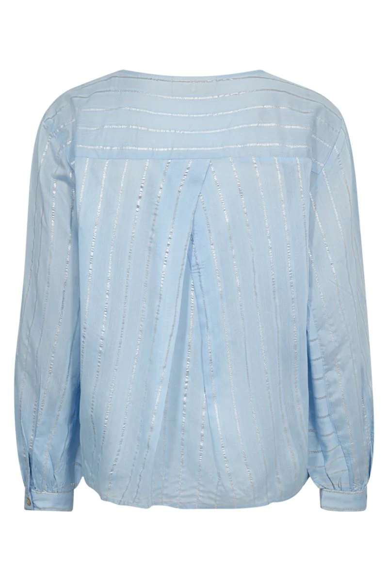 Simi Blouse | Chambray Blue W. Silver | Bluse fra Freequent - Image 2