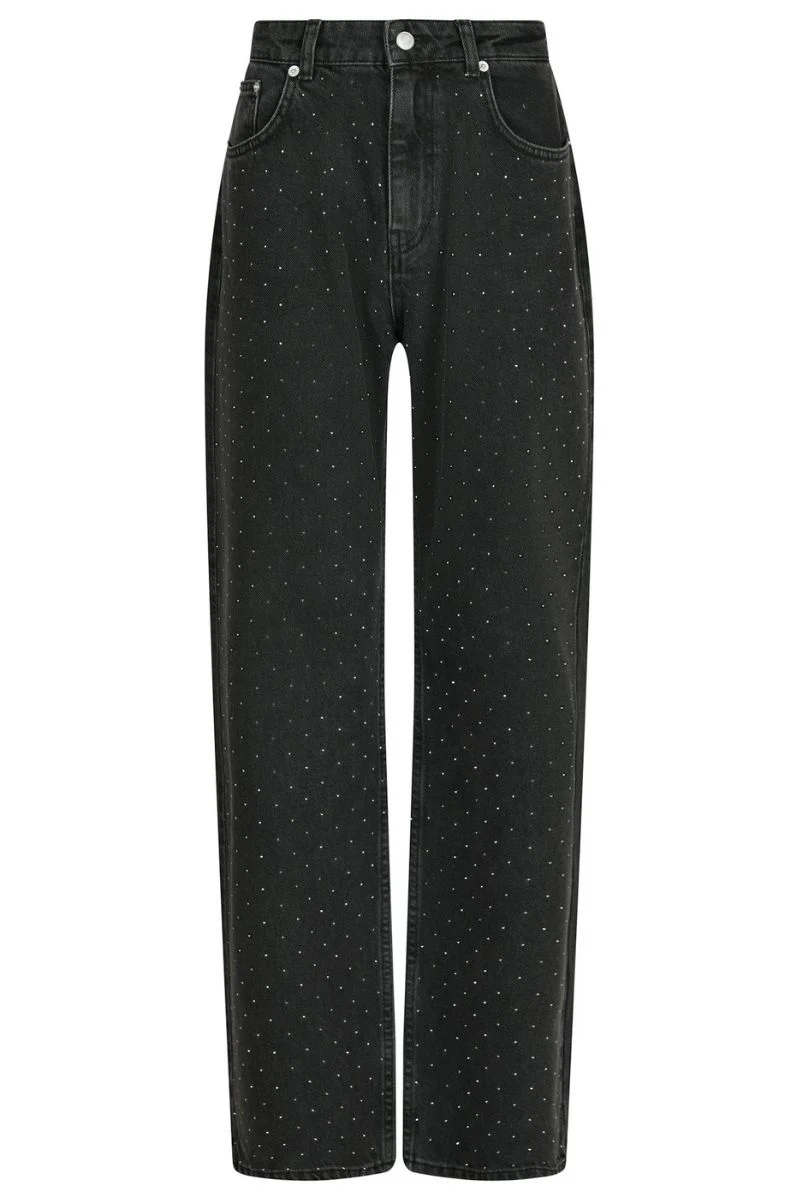 Simona Bedazzled Pants | Black | Bukser fra Neo Noir - Image 2