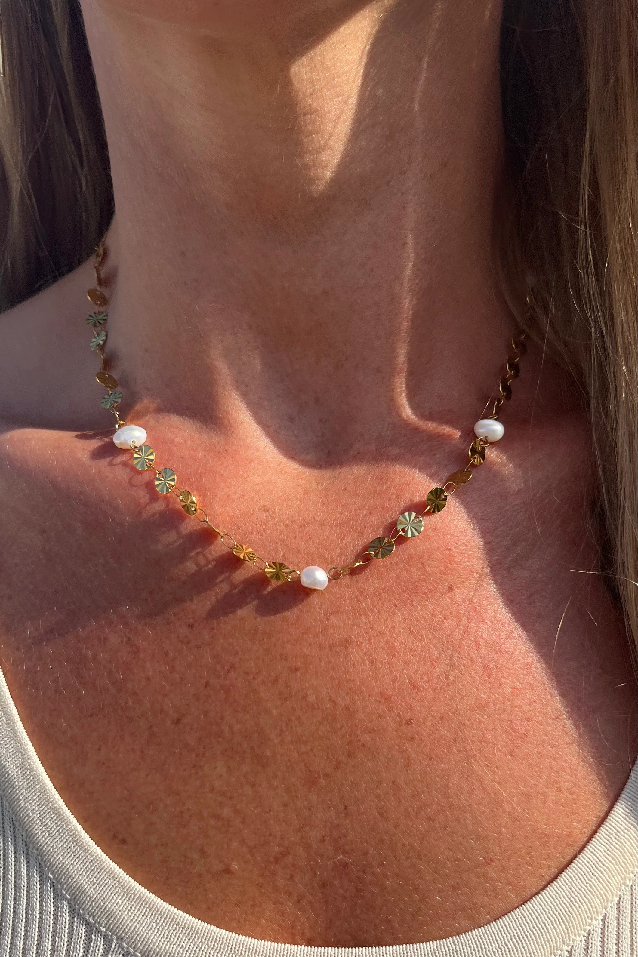 Snowflake Pearl Necklace | Halskæde fra Birdsong