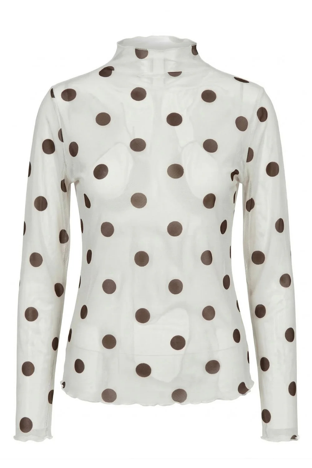 Soft Polka Mesh | Ecru | Mesh fra Avery