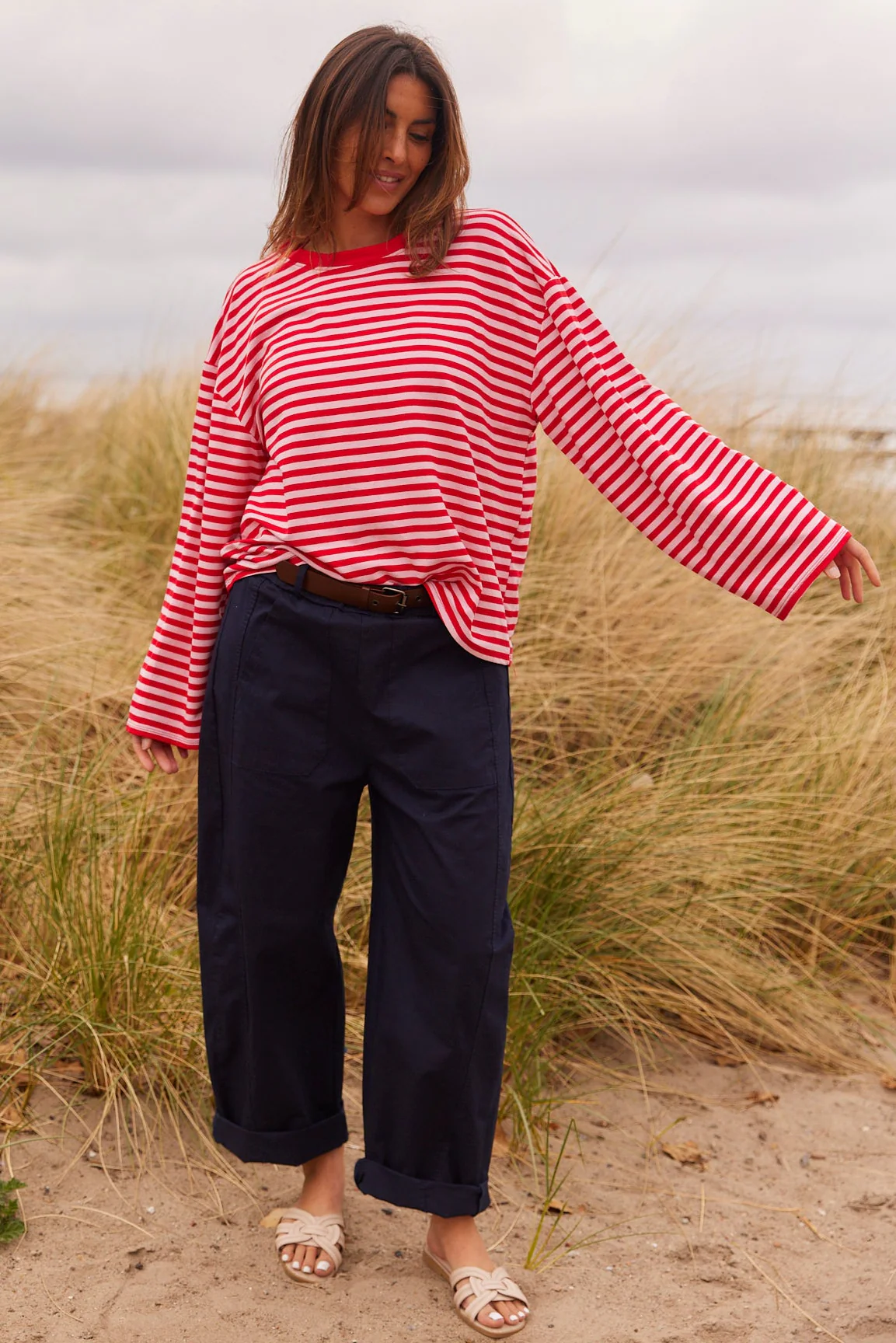 Soft Striped Long Sleeve | Red - Image 2