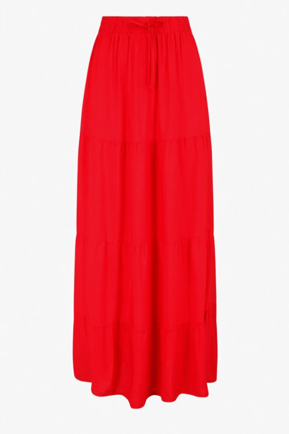 Eli Saa Solid Long Skirt | Red | Nederdel fra Atelier C - Image 3