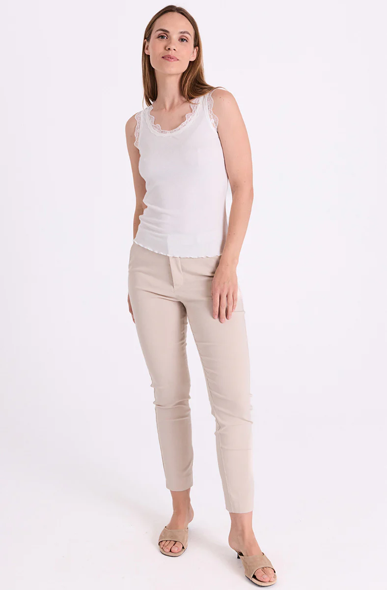 Solvej-Ankle-Pa  | Silver Mink  | Bukser fra Freequent - Image 2