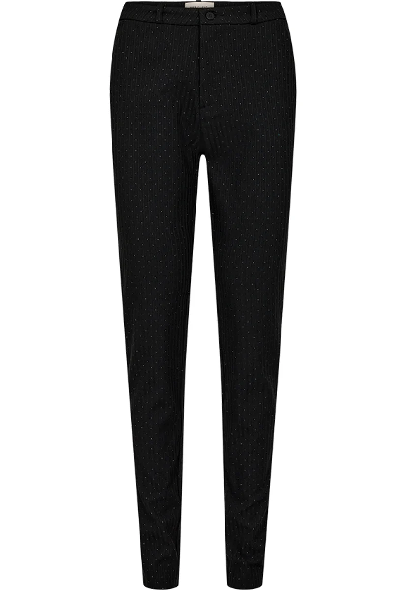 Solvej Pants 205590 | Black W. Gold | Bukser fra Freequent