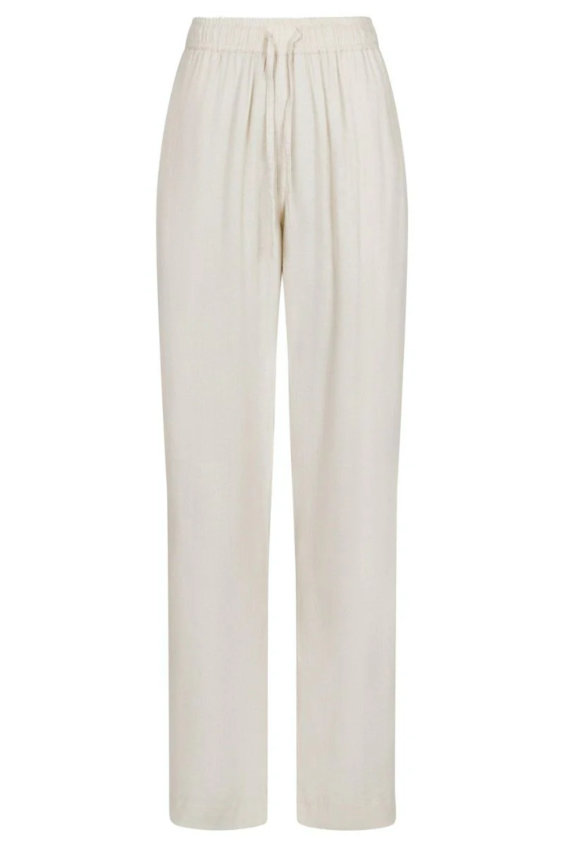 Sonar Drapy Linen Pants | Natural | Bukser fra Neo Noir - Image 2
