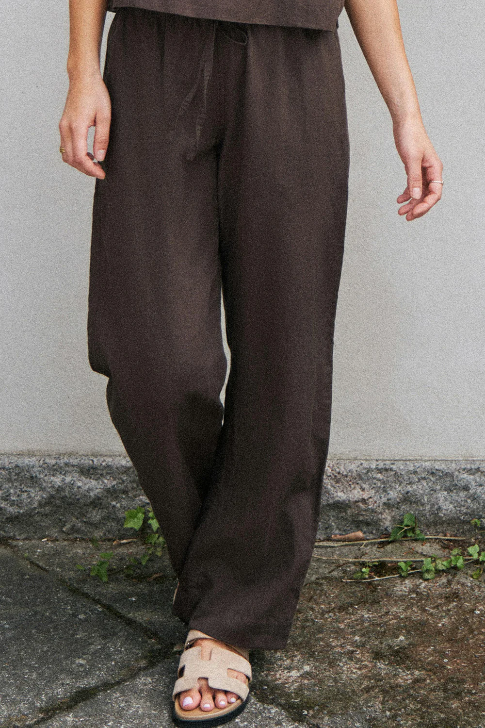 Sonar Linen Pants | Dark Brown | Bukser fra Neo Noir - Image 3