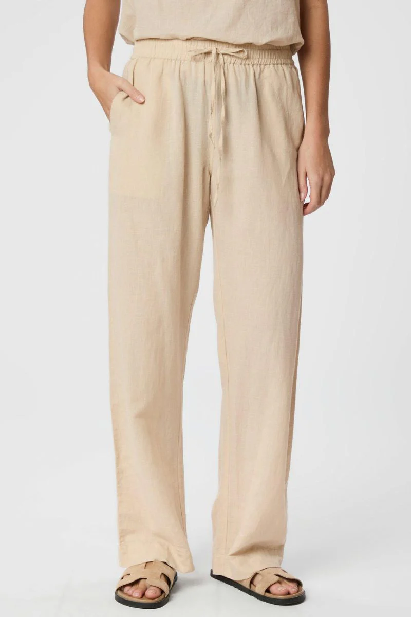 Sonar Linen Pants | Sand | Bukser fra Neo Noir - Image 3