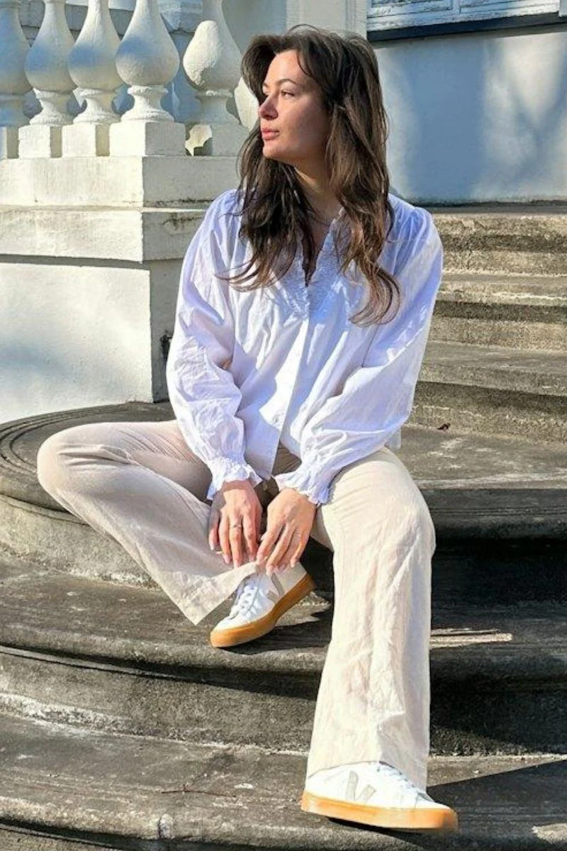 Sonar Linen Pants | Sand | Bukser fra Neo Noir - Image 8