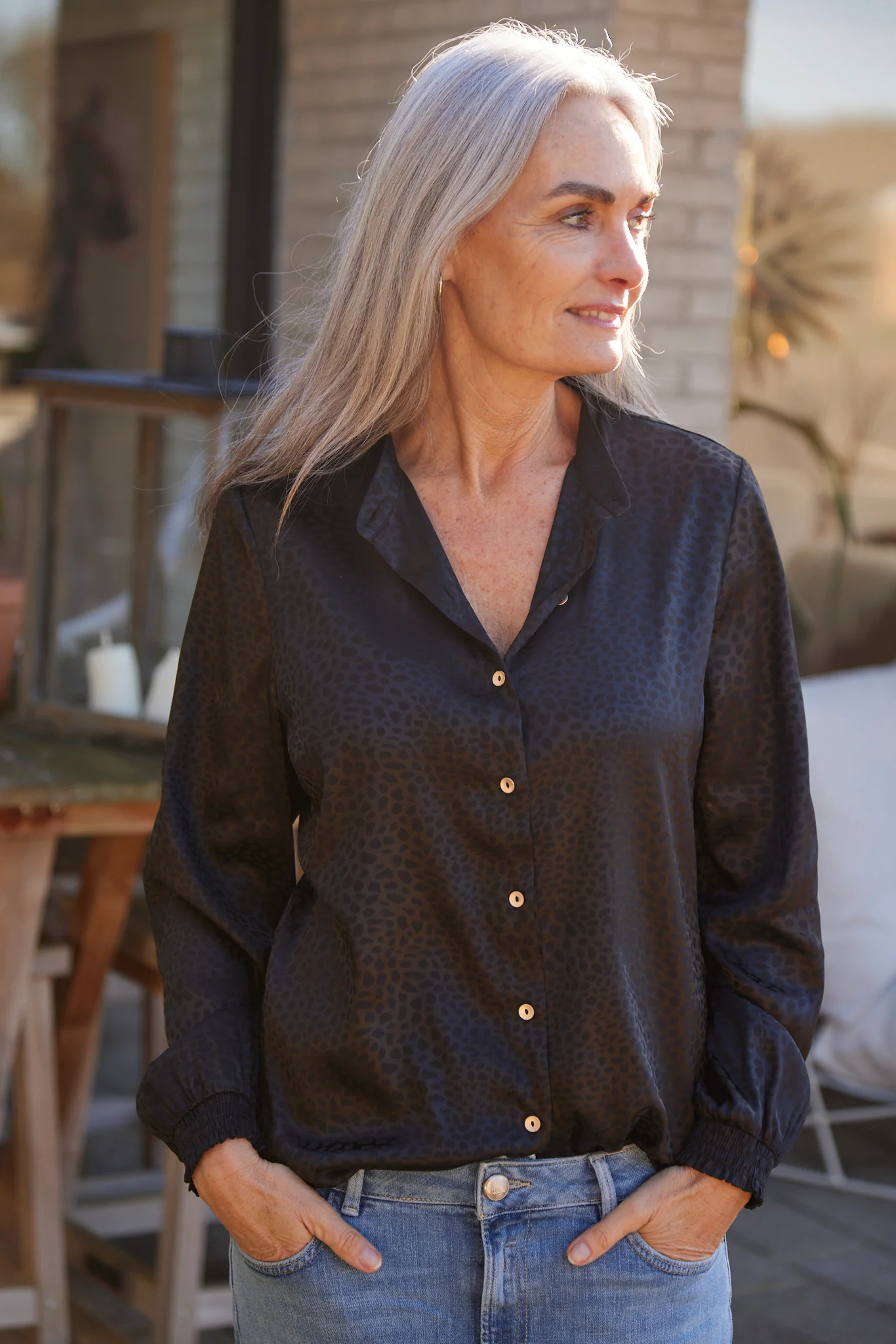 Sonoma Shirt  | Solid Leo Black | Skjorte fra French Laundry - Image 4