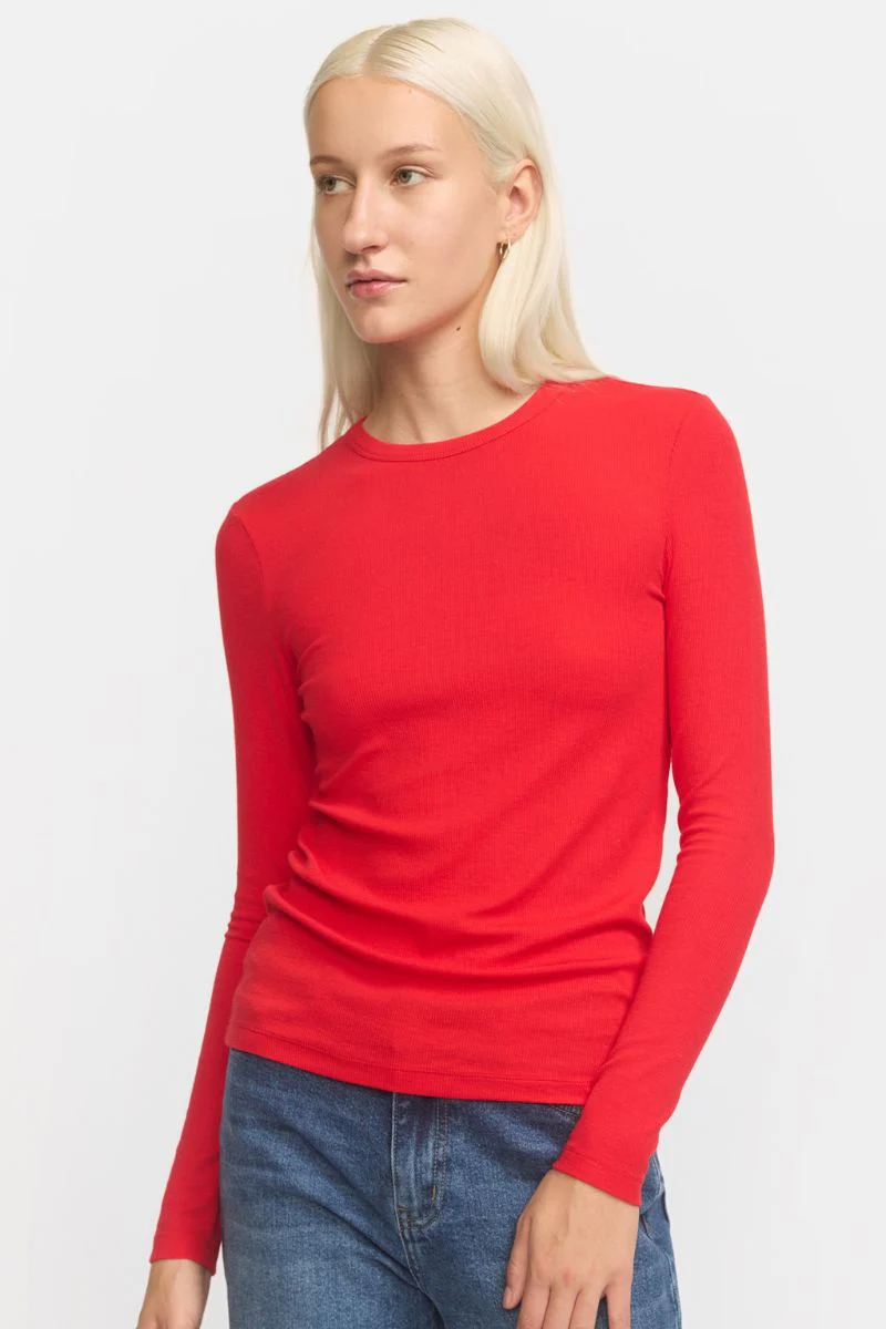 SRFenja O-neck Top SRAW22-300 |  Racing Red | T-shirt fra Soft Rebels - Image 2