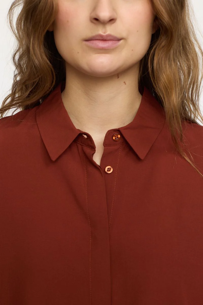 SRFreedom SS Shirt | Brandy Brown | Bluse fra Soft Rebels - Image 5