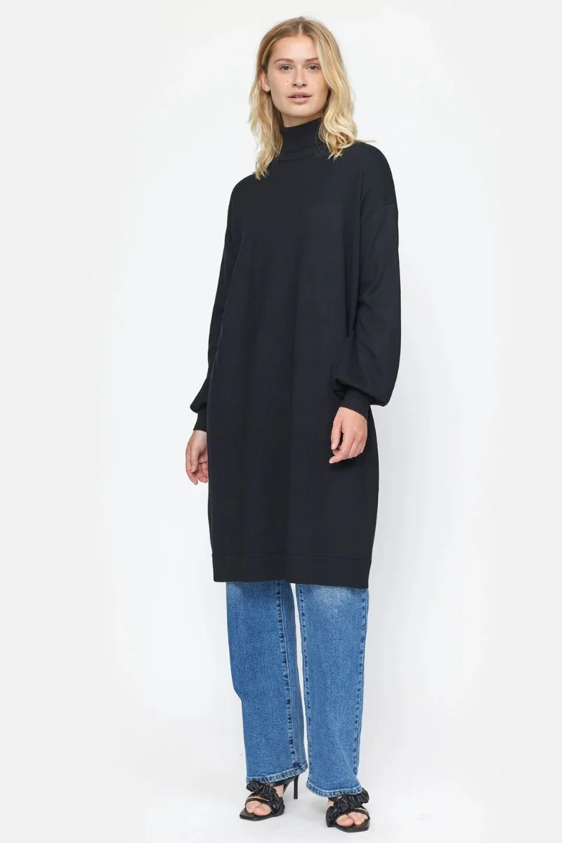 SRLea Rollneck Dress Knit | Black | Kjole fra Soft Rebels - Image 2