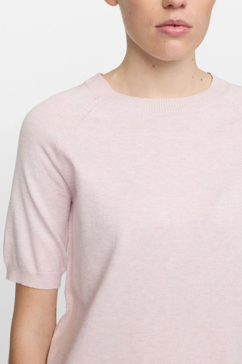 SRMarla SS O-neck knit SR320-200 |  Hushed violet melange | Strik fra Soft Rebels - Image 3