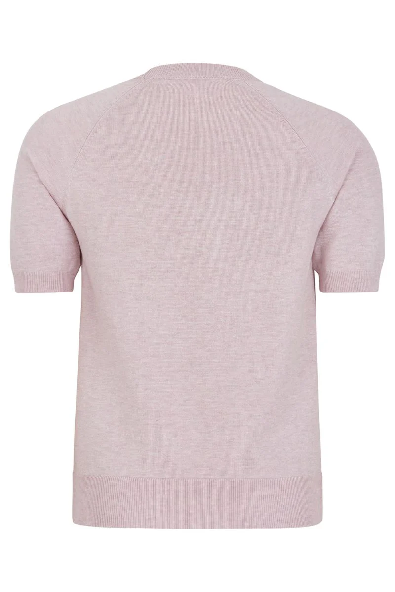 SRMarla SS O-neck knit SR320-200 |  Hushed violet melange | Strik fra Soft Rebels - Image 4