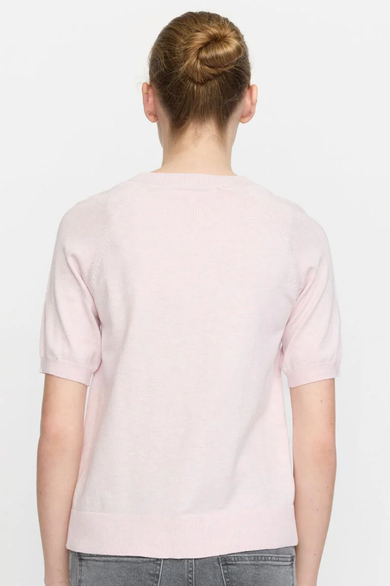 SRMarla SS O-neck knit SR320-200 |  Hushed violet melange | Strik fra Soft Rebels - Image 5